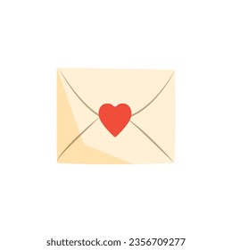 Vector envelope heart icon on white background.