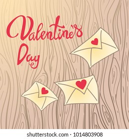 Vector envelope with a heart for Valentine's Day