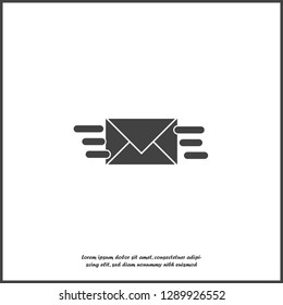 Vector envelope icon. E-mail message illustration on white isolated background.Layers grouped for easy editing illustration. For your design.