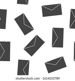 Vector envelope icon. E-mail message illustration seamless pattern on a white background.