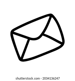 Vector envelope isolated on white background. Phone and message icon for business, seasonal design, textile, decoration school or greeting card. Hand drawn prints and doodle. Adult coloring page.