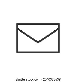 Vector envelope line icon. Symbol in trendy outline style. Vector illustration isolated on a white background. 