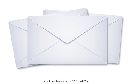 Vector envelope on white background. Eps10