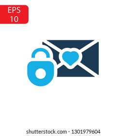 Vector Envelope with Valentine Heart Graphic