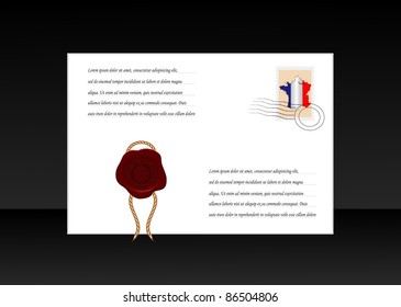 vector envelope with wax seal