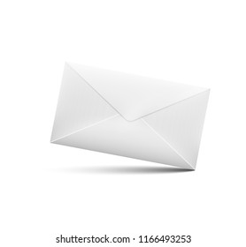 Vector envelope. White opened envelope isolated on a background. Realistic mockup.