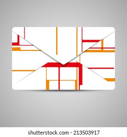 Vector envelope for your design, abstract Illustration.