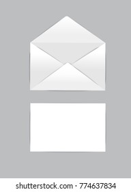 Vector envelopes and card mockup. Envelopes and card template.