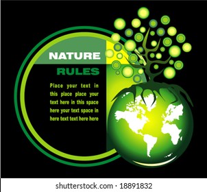 VECTOR Environment Saving and Nature Card background