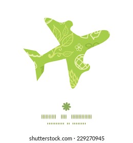 Vector environmental airplane silhouette pattern frame