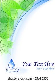 Vector of environmental background with drop