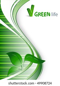 vector environmental background with lines and copy space