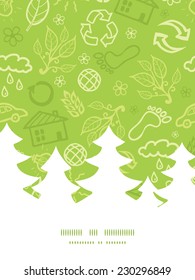 Plantilla de la tarjeta de marco de silueta de árbol de Navidad ambiental vectorial