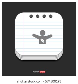 Vector environmental friendly man Icon