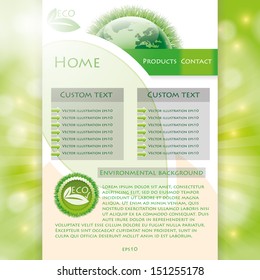 Vector environmental green web Design Template 