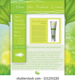 Vector environmental green web Design Template 