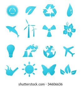 Vector environmental icons and design elements