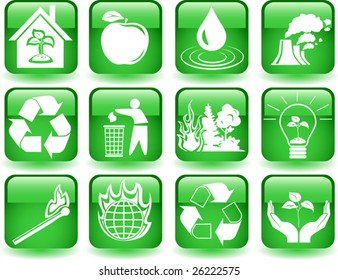Vector of environmental icons set