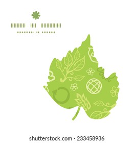 Vector environmental leaf silhouette pattern frame