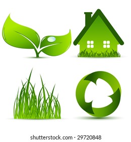 vector environmental signs over white for your design