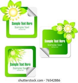 vector environmental stickers