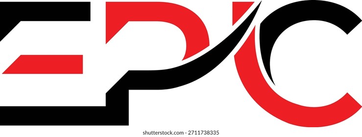 Vetor EPIC design de logotipo minimalista