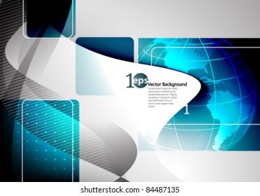 Vector- Eps 10 Abstract Globe Background