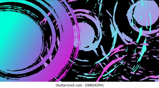 Vector eps 10 abstract rough spirals banner background design