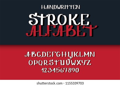 Vector eps 10 alphabet. Handwritten style.