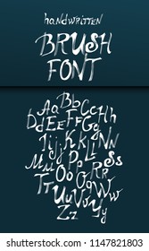 Vector eps 10 alphabet. Lettering set. Hand written sign for every design production.