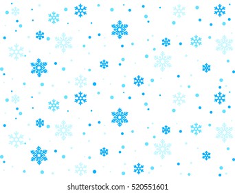VECTOR eps 10. Christmas and New Year's seamless pattern with snowflakes. Christmas design with snowflakes and snow. Ready design for New year. Color green blue white bright design for Christmas 2017