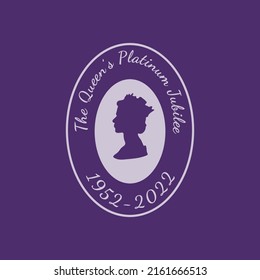 Vector EPS 10 design of sticker or medal template for celebration of Platinum Jubilee of the Queen. svg