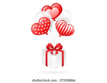 VECTOR eps 10. Get a present! Design with balloons FOR Mother's day, Valentine's day, Greeting, Wedding invitations and others romantic ways to use this illustration. Enjoy new in portfolio!
