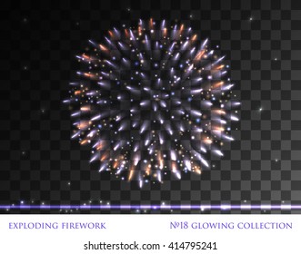 VECTOR eps 10. Glowing collection. Firework, light effects isolated and grouped. . Transparent sunlight lens flare. Shining elements and stars. Gold, white and violet colors.
