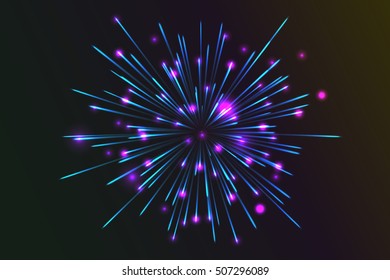 VECTOR eps 10. Glowing collection. Firework, light effects isolated and grouped. Transparent sunlight lens flare, stars. Holiday fireworks.