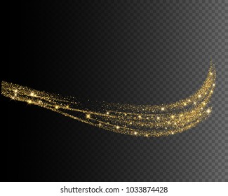 Vector eps 10 golden glitter wave background decoration