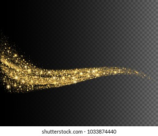 Vector eps 10 golden glitter wave background decoration