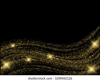 Vector eps 10 golden glitter background decoration