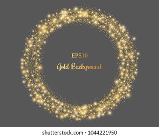 Vector eps 10 golden glitter textured frame background decoration