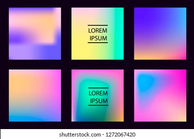 Vector EPS 10 Gradient Set. Different colors.  Design for Wallpaper, background, banner, flyer, Social media post