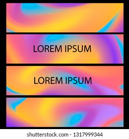 Vector EPS 10 Gradient Set. Different colors. Modern Smartphone screen, mobile app Template. Design for Wallpaper, background, banner, flyer, Social media post. 