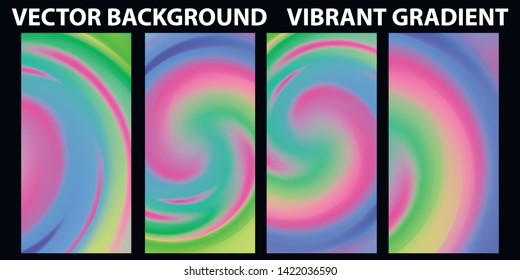 Vector EPS 10 Gradient Set. Different colors. Modern Smartphone screen, mobile app Template. Design for Wallpaper, background, banner, flyer, Social media post. 