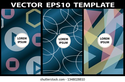Vector EPS 10 illustration Gradient Background Texture. Template for design, banner, flyer, business card, poster, wallpaper, brochure, smartphone screen, mobile app.