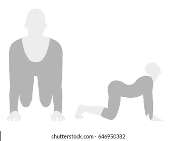 Vector - EPS 10 vector illustration of Yoga Pose