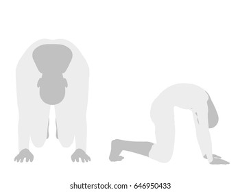 Vector - EPS 10 vector illustration of Yoga Pose