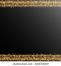 Vector eps 10 isolated background decoration sparkling golden frame 
