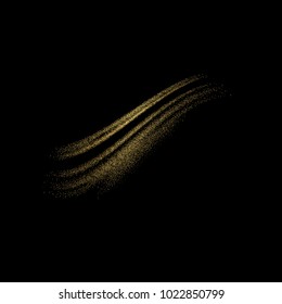 Vector eps 10 isolated golden glitter dust background decoration