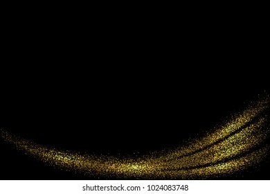 Vector eps 10 isolated golden glitter background decoration