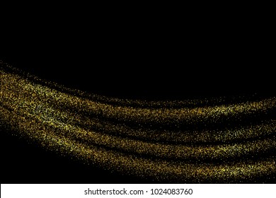 Vector eps 10 isolated golden glitter background decoration