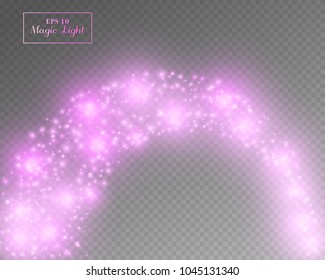 Vector eps 10 isolated purple pink transparent light effect